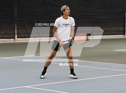 Thumbnail 3 in UIL 6A Boys Tennis Semifinal photogallery.
