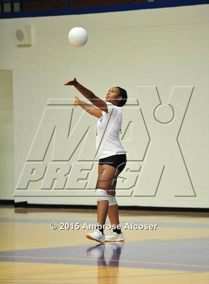 Thumbnail 3 in Austin vs Booker T. Washington (34th Annual Houston ISD Volleyball Tournament) photogallery.