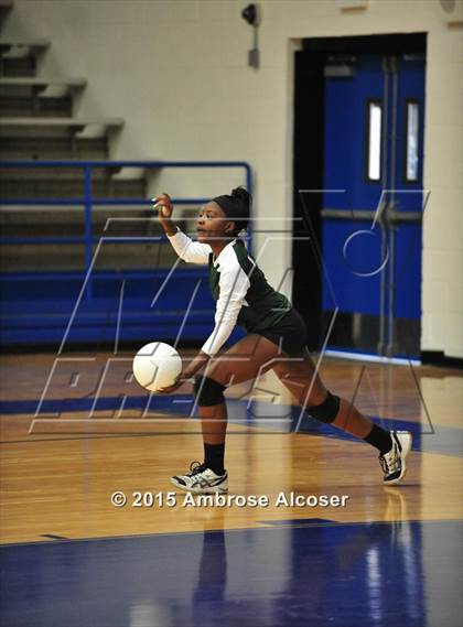Thumbnail 2 in Austin vs Booker T. Washington (34th Annual Houston ISD Volleyball Tournament) photogallery.