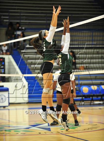 Thumbnail 2 in Austin vs Booker T. Washington (34th Annual Houston ISD Volleyball Tournament) photogallery.