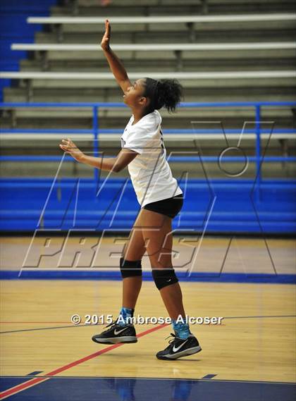 Thumbnail 1 in Austin vs Booker T. Washington (34th Annual Houston ISD Volleyball Tournament) photogallery.