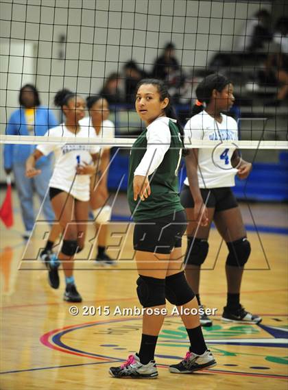 Thumbnail 2 in Austin vs Booker T. Washington (34th Annual Houston ISD Volleyball Tournament) photogallery.