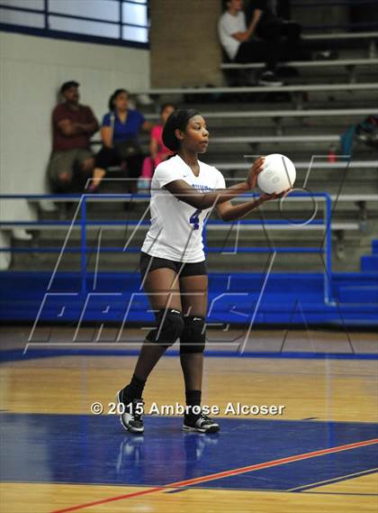 Thumbnail 2 in Austin vs Booker T. Washington (34th Annual Houston ISD Volleyball Tournament) photogallery.