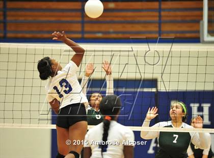 Thumbnail 2 in Austin vs Booker T. Washington (34th Annual Houston ISD Volleyball Tournament) photogallery.