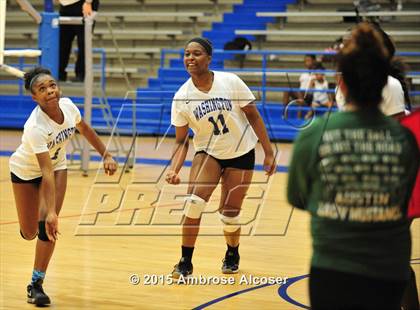 Thumbnail 1 in Austin vs Booker T. Washington (34th Annual Houston ISD Volleyball Tournament) photogallery.