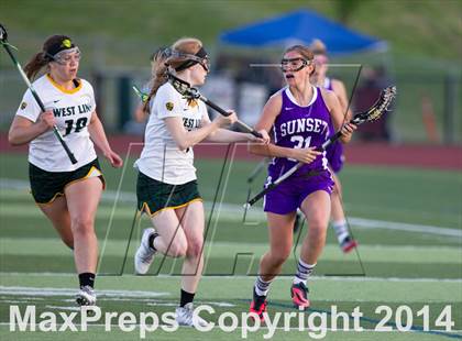 Thumbnail 2 in Sunset vs West Linn (Oregon Girls Lacrosse Association) photogallery.