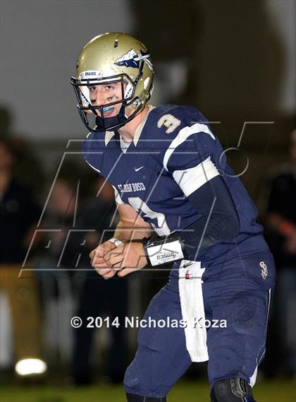 Thumbnail 2 in Mater Dei vs. St. John Bosco photogallery.