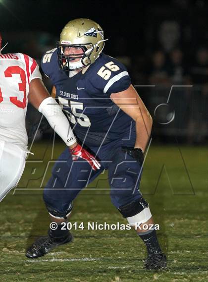 Thumbnail 2 in Mater Dei vs. St. John Bosco photogallery.