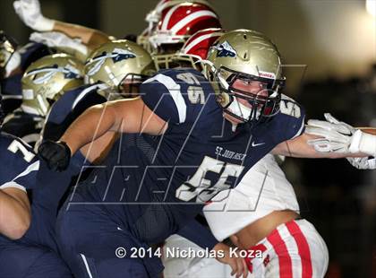 Thumbnail 2 in Mater Dei vs. St. John Bosco photogallery.