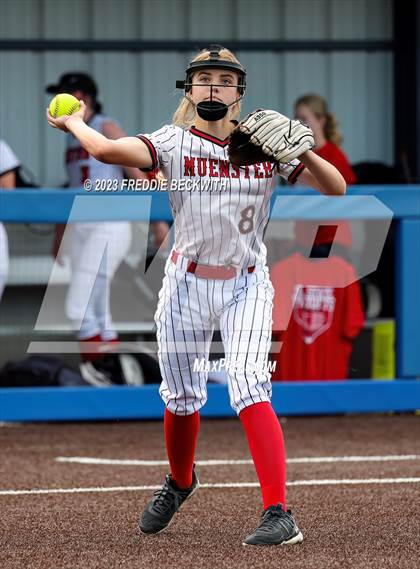 Thumbnail 1 in Muenster vs. Trenton (UIL 2A Softball Regional Semifinal) photogallery.