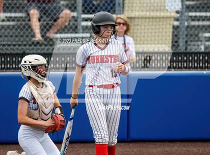 Thumbnail 1 in Muenster vs. Trenton (UIL 2A Softball Regional Semifinal) photogallery.