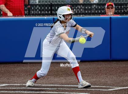 Thumbnail 1 in Muenster vs. Trenton (UIL 2A Softball Regional Semifinal) photogallery.