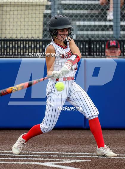 Thumbnail 1 in Muenster vs. Trenton (UIL 2A Softball Regional Semifinal) photogallery.