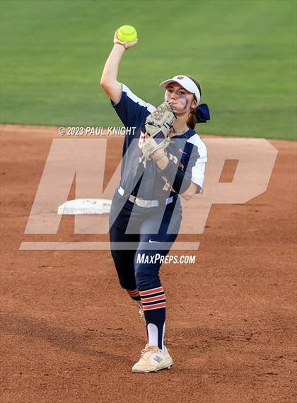 Thumbnail 2 in Guyer vs. Bridgeland (UIL 6A Softball Semifinal) photogallery.