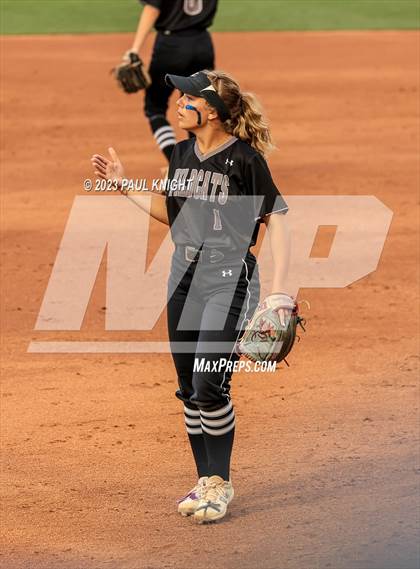 Thumbnail 1 in Guyer vs. Bridgeland (UIL 6A Softball Semifinal) photogallery.