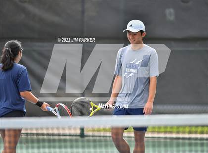 Thumbnail 2 in Centennial vs Liberal Arts & Science Academy - Austin (UIL 5A Team Tennis Final) photogallery.