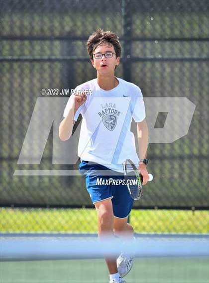 Thumbnail 1 in Centennial vs Liberal Arts & Science Academy - Austin (UIL 5A Team Tennis Final) photogallery.