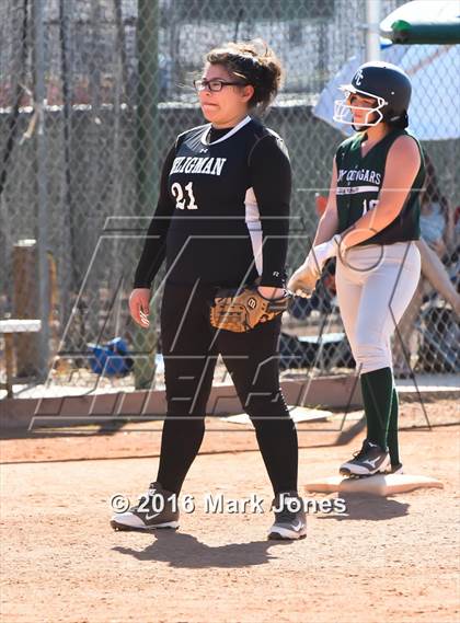 Thumbnail 3 in Phoenix Christian vs. Seligman (Chandler Prep Softball Classic) photogallery.