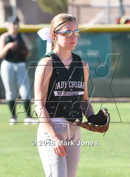 Thumbnail 2 in Phoenix Christian vs. Seligman (Chandler Prep Softball Classic) photogallery.