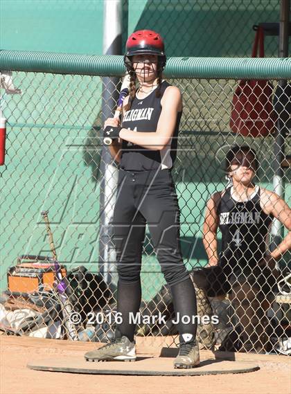 Thumbnail 3 in Phoenix Christian vs. Seligman (Chandler Prep Softball Classic) photogallery.