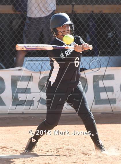 Thumbnail 2 in Phoenix Christian vs. Seligman (Chandler Prep Softball Classic) photogallery.