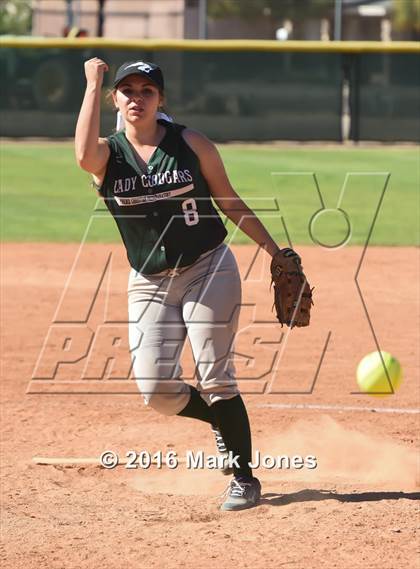 Thumbnail 3 in Phoenix Christian vs. Seligman (Chandler Prep Softball Classic) photogallery.