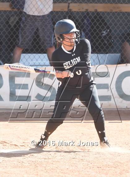 Thumbnail 3 in Phoenix Christian vs. Seligman (Chandler Prep Softball Classic) photogallery.