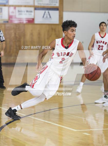 Thumbnail 3 in Holiday Hoops Ripon vs. Manteca photogallery.