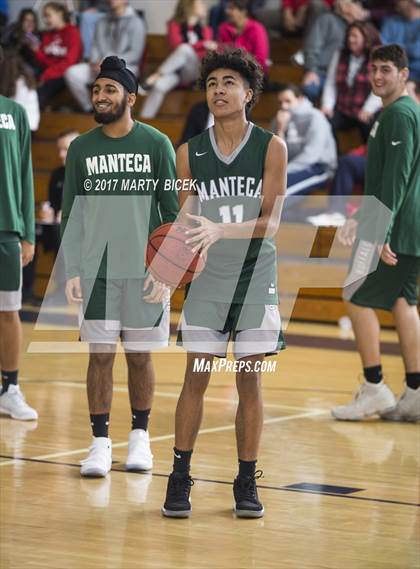 Thumbnail 1 in Holiday Hoops Ripon vs. Manteca photogallery.