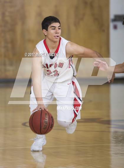 Thumbnail 1 in Holiday Hoops Ripon vs. Manteca photogallery.
