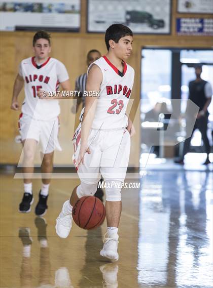 Thumbnail 2 in Holiday Hoops Ripon vs. Manteca photogallery.