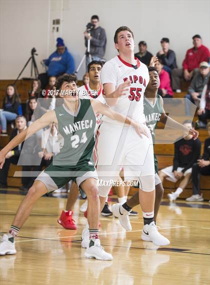Thumbnail 1 in Holiday Hoops Ripon vs. Manteca photogallery.