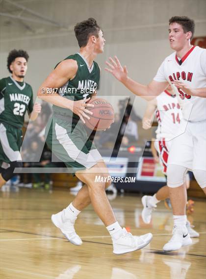 Thumbnail 3 in Holiday Hoops Ripon vs. Manteca photogallery.