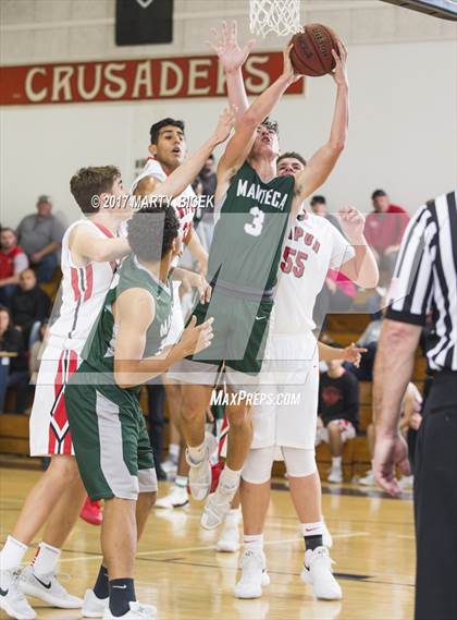 Thumbnail 3 in Holiday Hoops Ripon vs. Manteca photogallery.