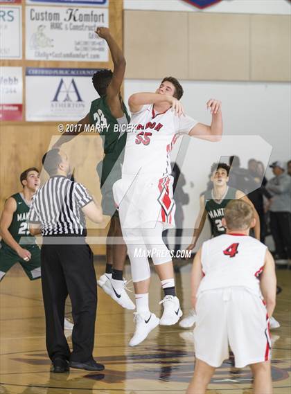 Thumbnail 3 in Holiday Hoops Ripon vs. Manteca photogallery.