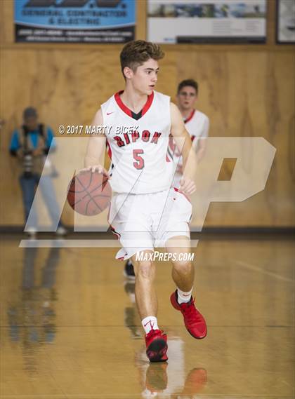 Thumbnail 3 in Holiday Hoops Ripon vs. Manteca photogallery.