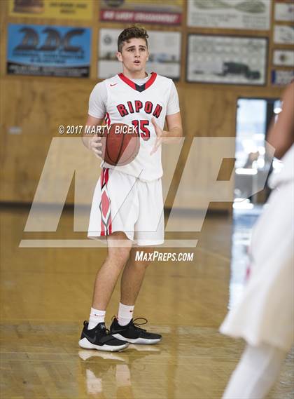 Thumbnail 1 in Holiday Hoops Ripon vs. Manteca photogallery.