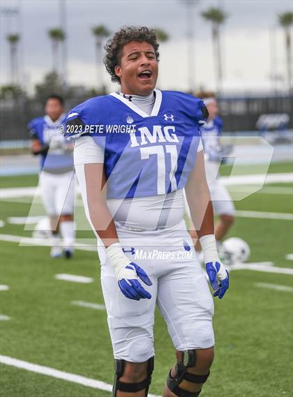 Thumbnail 1 in IMG Academy Blue vs Faith Christian Football photogallery.