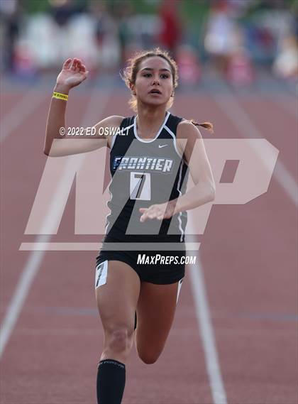 Thumbnail 3 in CIF State Track and Field Championships (Girls 100 Meter) photogallery.