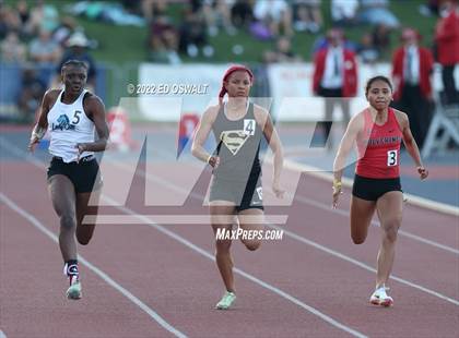 Thumbnail 3 in CIF State Track and Field Championships (Girls 100 Meter) photogallery.