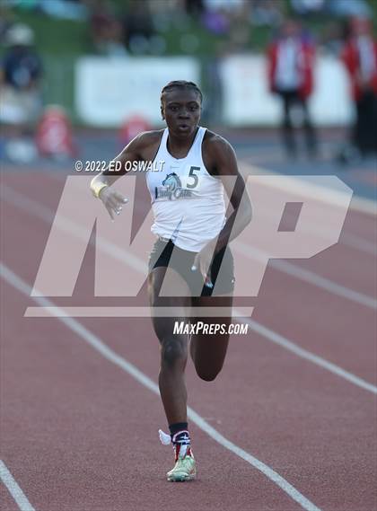 Thumbnail 3 in CIF State Track and Field Championships (Girls 100 Meter) photogallery.