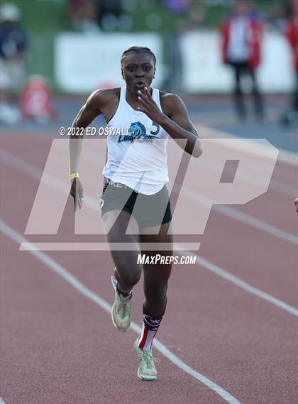 Thumbnail 2 in CIF State Track and Field Championships (Girls 100 Meter) photogallery.