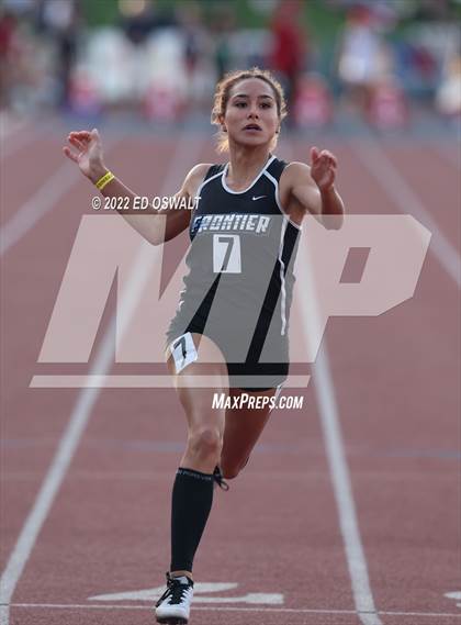 Thumbnail 2 in CIF State Track and Field Championships (Girls 100 Meter) photogallery.