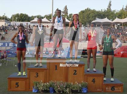 Thumbnail 2 in CIF State Track and Field Championships (Girls 100 Meter) photogallery.