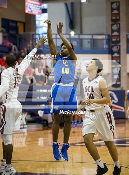 Thumbnail 2 in Carmel Christian vs. Seffner Christian (Hoodie's House Hoops Classic) photogallery.