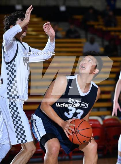 Thumbnail 3 in Rancho Mirage vs. Rolling Hills Prep (Nike Extravaganza) photogallery.