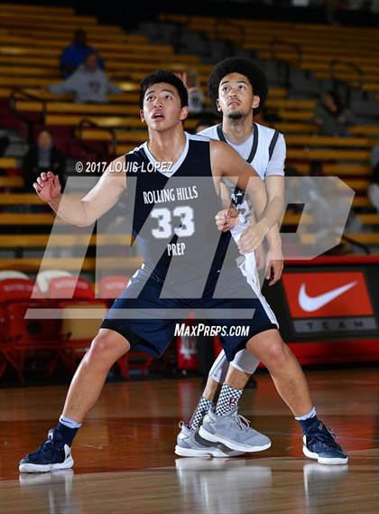 Thumbnail 3 in Rancho Mirage vs. Rolling Hills Prep (Nike Extravaganza) photogallery.
