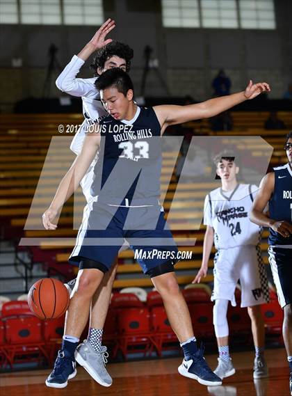 Thumbnail 2 in Rancho Mirage vs. Rolling Hills Prep (Nike Extravaganza) photogallery.