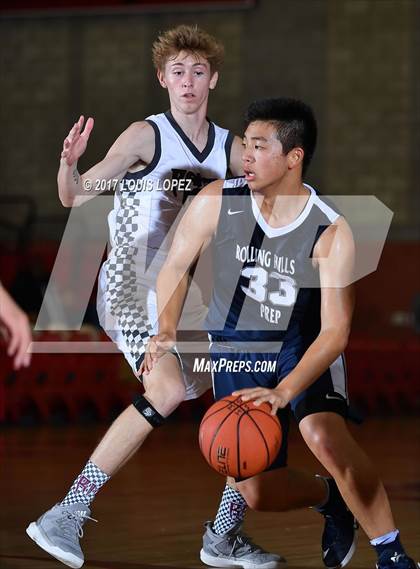 Thumbnail 2 in Rancho Mirage vs. Rolling Hills Prep (Nike Extravaganza) photogallery.
