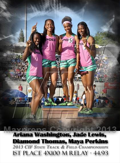 Thumbnail 2 in CIF State Track & Field Championships (Girls Podium Awards/Posters) photogallery.